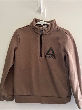 Reebok Chocolate Brown Half-Zip Fleece Sweatshirt